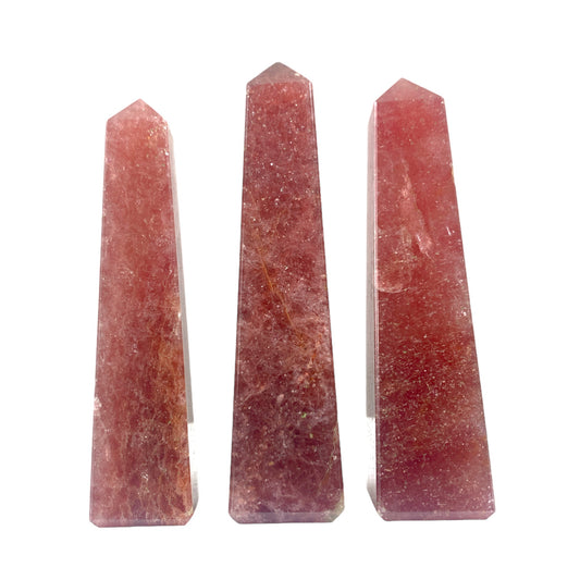 Strawberry Quartz - 3 to 6 inches - Price per gram - India - Polished Towers NEW323