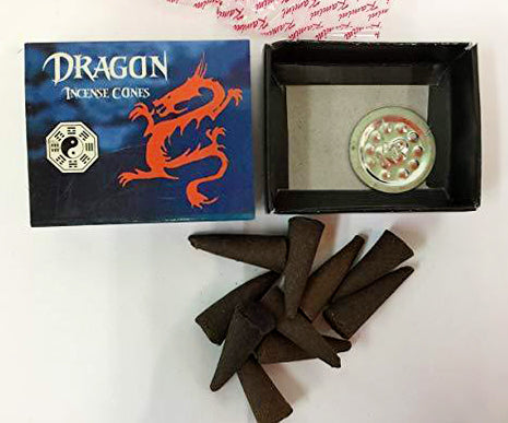 Kamini - 12 boîtes de cônes de dragon - Chaque boîte contient 10 cônes et un brûleur en métal - NEW1020