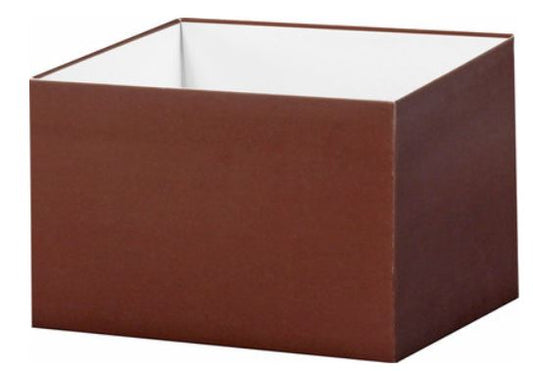 Brun chocolat - Base de boîte-cadeau de luxe moyenne - 6 x 6 x 4 pouces - Carton : 25 - Couvercles disponibles sur demande - NEW322