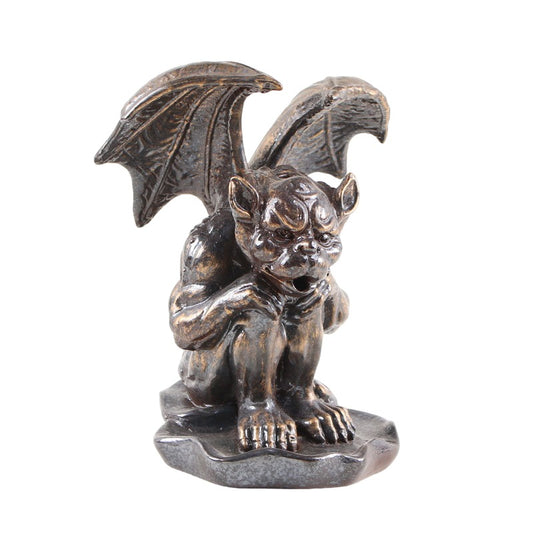 Gargoyle Backflow Incense Burner Porcelain 3 Open Mouth - 11 x 14 x 15cm - NEW523