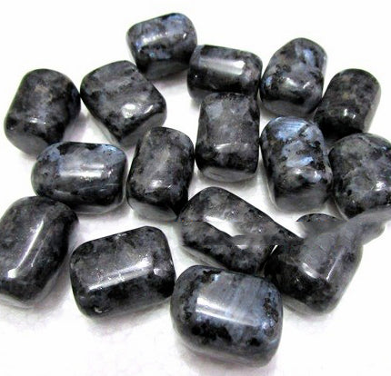 LARVIKITE Hand Polished Tumbled Stones 25mm - 500 Grams (1.1 LB.) - India