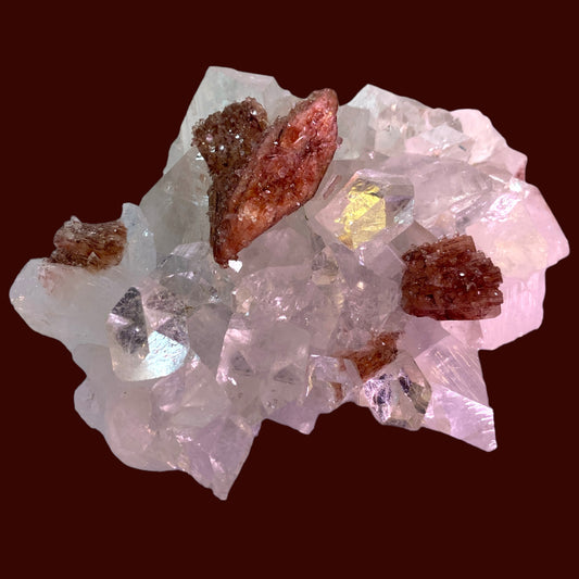 #1 Apophyllite AAA Fish Shape Heulandite with hematite inclusions - 401 grams - 100 x 130mm - India - Specimen 4