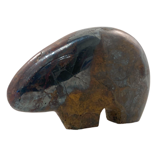 Ours Abstrait - Hématite - Rare Sculpture de Madagascar