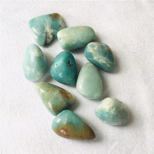 Caribbean BLUE CALCITE - 18x30mm - Tumbled Stones - 500 grams about 25 Stones - China - NEW821