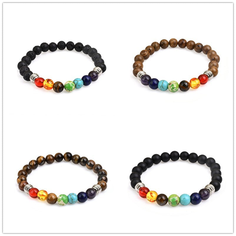 Gemstone Bracelets Lava with Natural Stone handmade Unisex Grinding Stone - NEW222