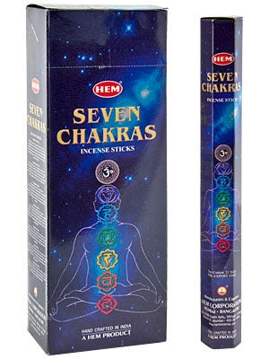 Hem Seven Chakra 20 bâtons d'encens par boîte intérieure (6/boîte)