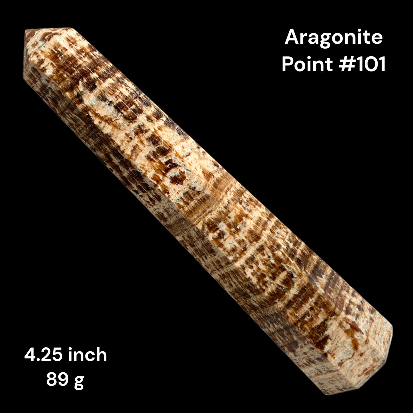 Aragonite - 4.25 inch - 89g - Polished Points