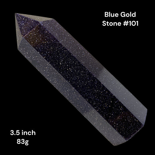 Blue Goldstone - 3.5 inch - 83g - Polished Points