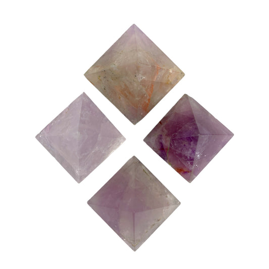 Amethyst - Small Pyramids - 23 to 28mm - Price per piece 15g - Order in 5's - India - NEW121