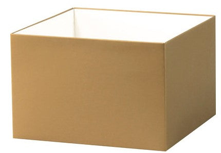 Gold Metallic - Medium Deluxe Gift Box Base - 6 x 6 x 4 inch - Case Pack: 25 - Lids available by request - NEW322