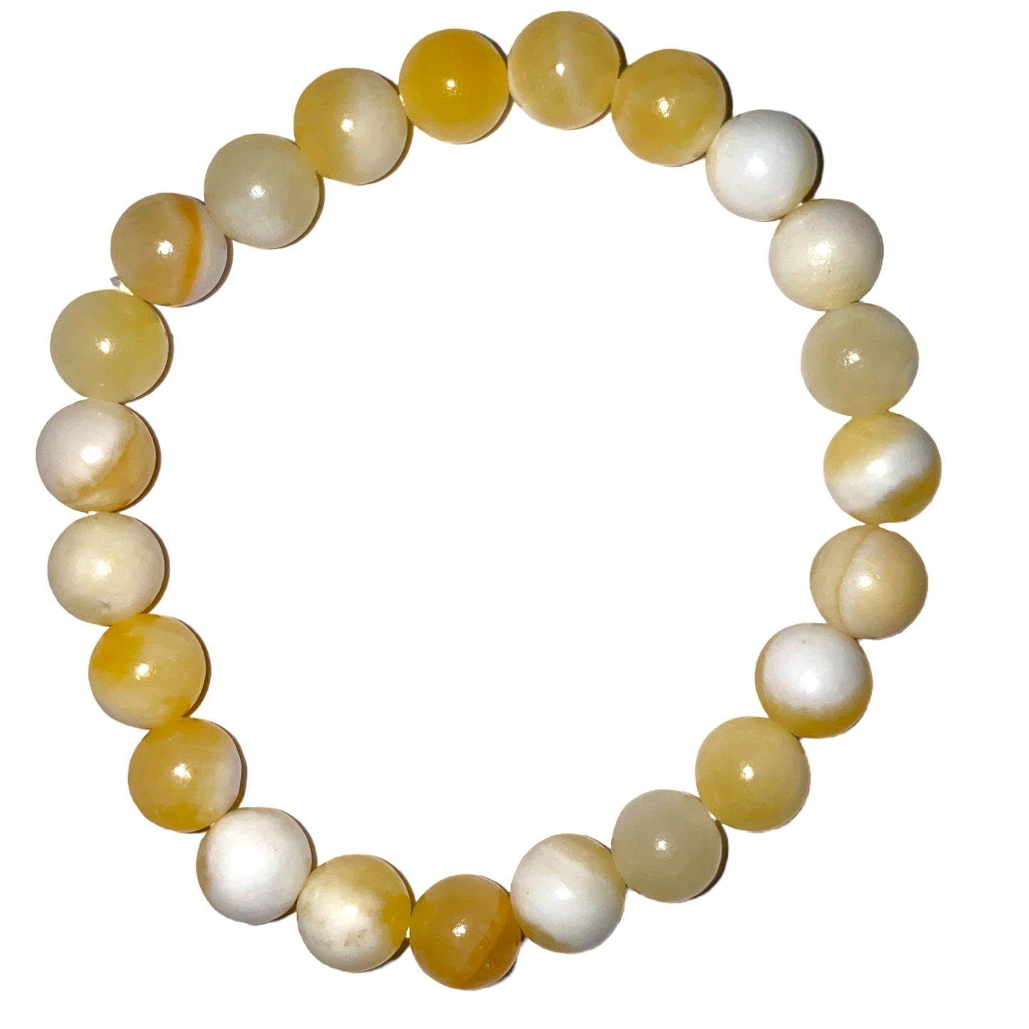 Yellow Citrine 8mm Bead Bracelet - 7 inch - China - NEW423