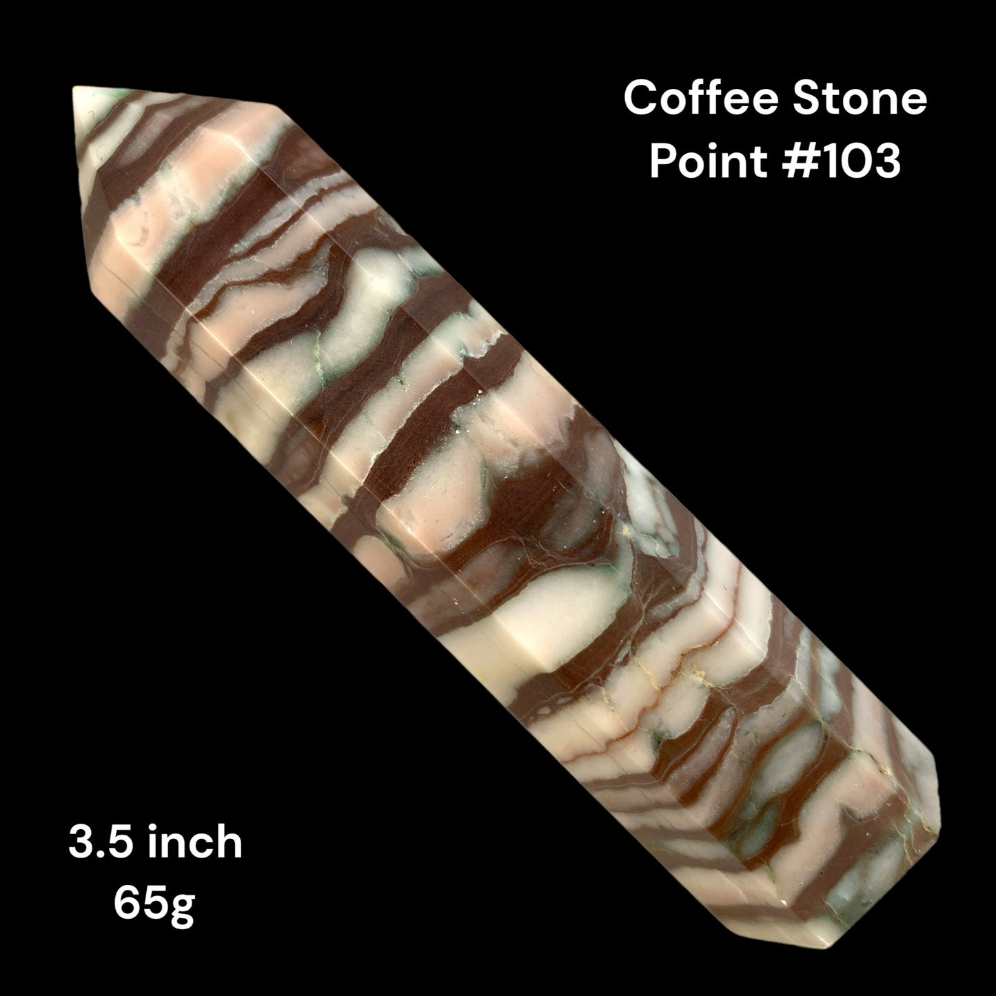 Coffee Stone - 3.5 inch - 65g - Polished Points