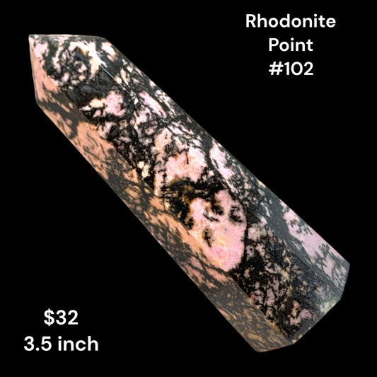 Rhodonite - Polished Points - 3.5 inch - 120g