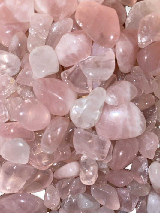 Rose Quartz Tumbled Stones - QA Small 10 - 20 mm - 1 lb. - China - NEW621