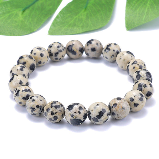 Bracelet Dalmatien Rond Mixte &amp; radioprotection couleurs mixtes 10mm - NEW222