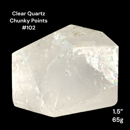 Clear Quartz Chunky Points - 1.5 inch - 65g - Polished Points