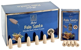 Balaji - Palo Santo - Cônes d'encens à contre-courant 10 par boîte intérieure (12/boîtes) NEW1220