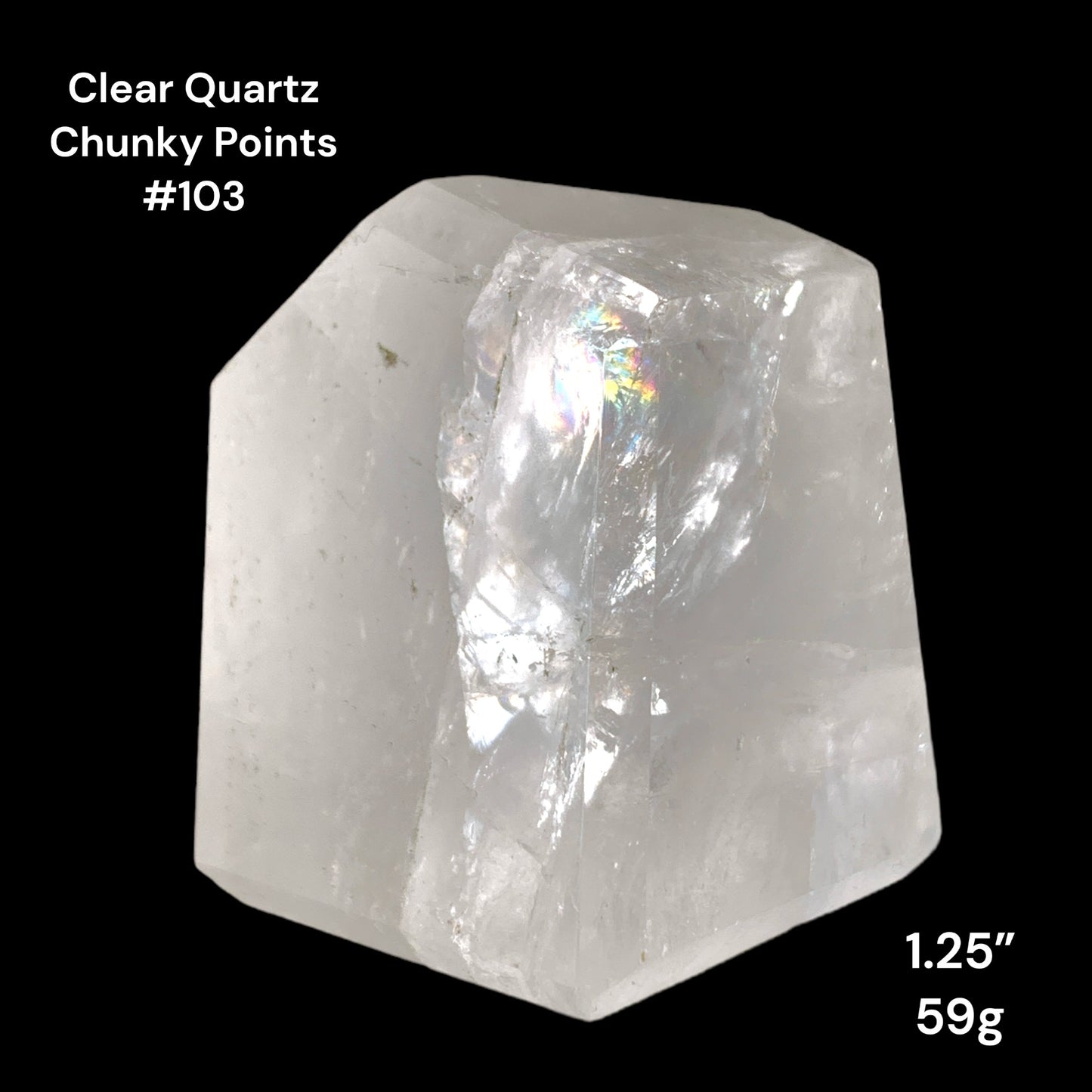 Clear Quartz Chunky Points - 1.25 inch - 59g - Polished Points