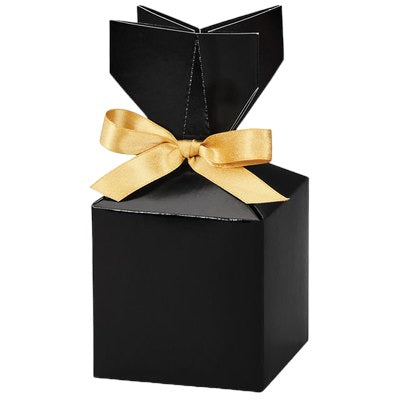 Black Cinch Gift Box 3 1/2 inch x 3 1/2 inch x 7inch deep - Order in 6's - NEW423