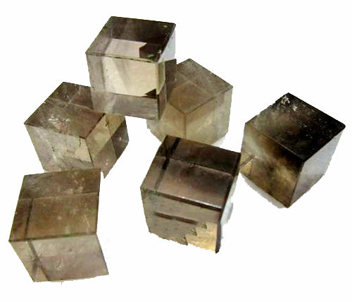 Smokey Quartz Cubes Stones 25x25mm - 50 Grams - India - NEW1020