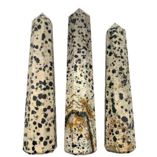 Dalmatian Jasper - Points polis - 3,5 à 4,5 pouces - Inde - au gramme - NEW422