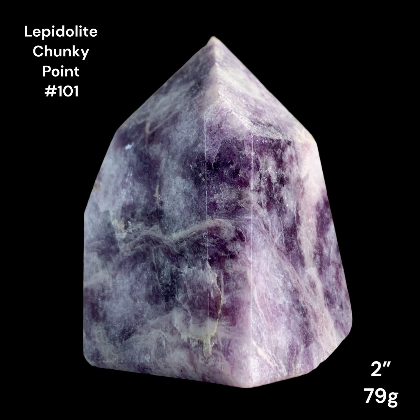 Lepidolite Chunky Points - 2 inch - 79g - Polished Points