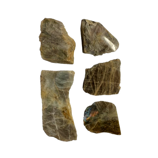 PURPLE Labradorite One Side Polished Stone - 50 - 125mm - PAR GRAMME Chine - NEW622