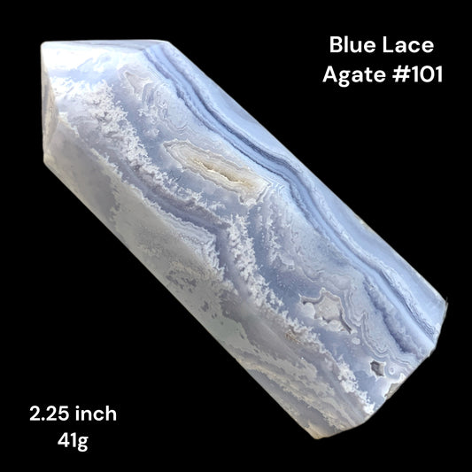 Blue Lace Agate - 2.25 inch - 41g - Polished Points