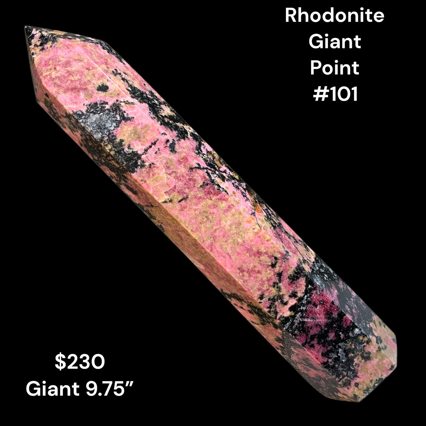 Rhodonite - Giant - 9.75 inch- 1209g - Polished Points