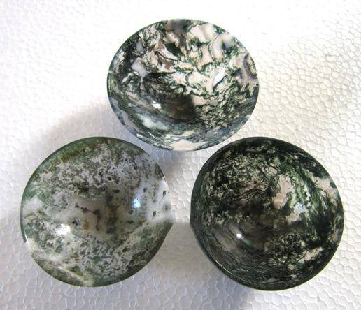 Stone Bowl 3 inch - Moss Agate - India