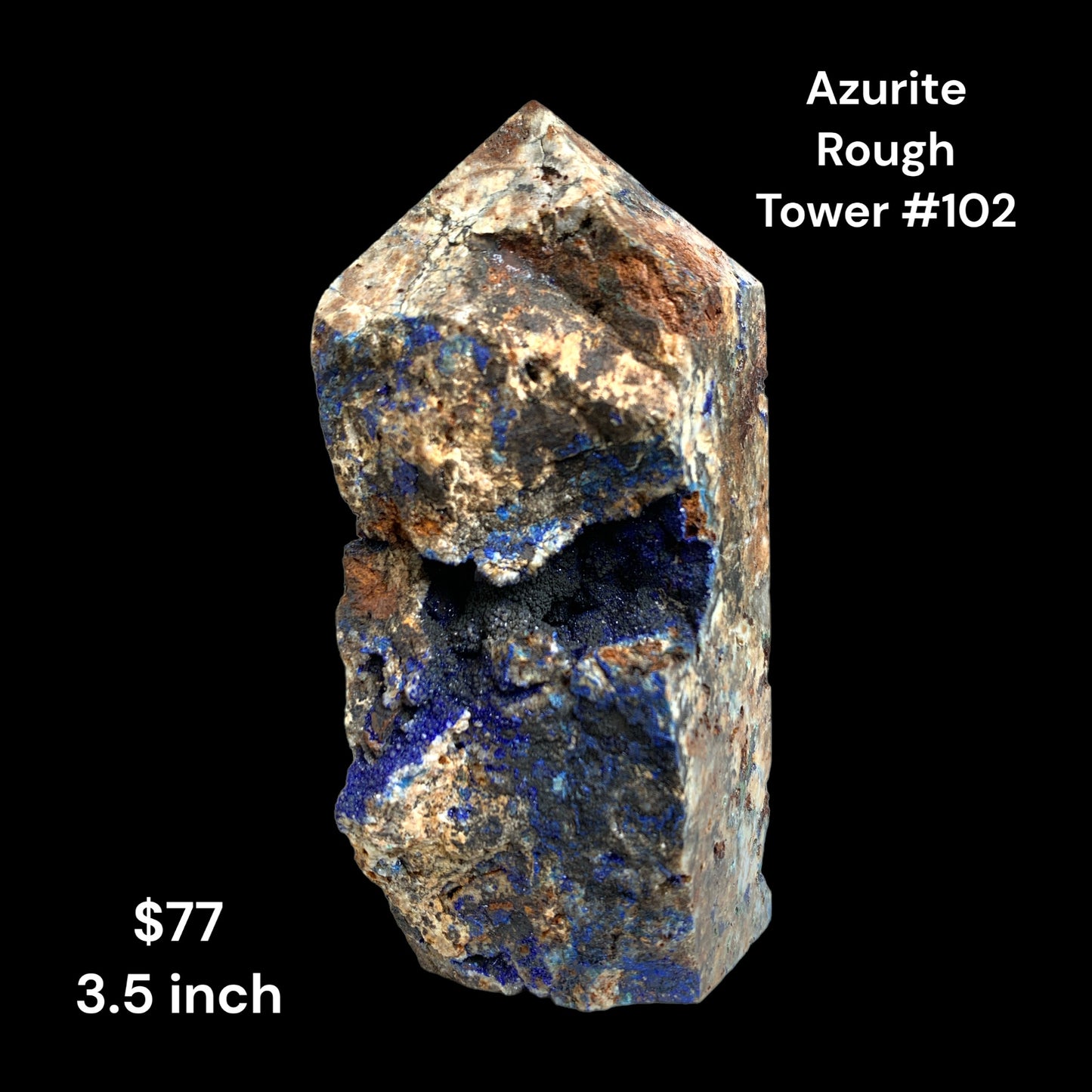 Azurite - 3.5 inch - 153g - Rough Towers (Towers and Points)