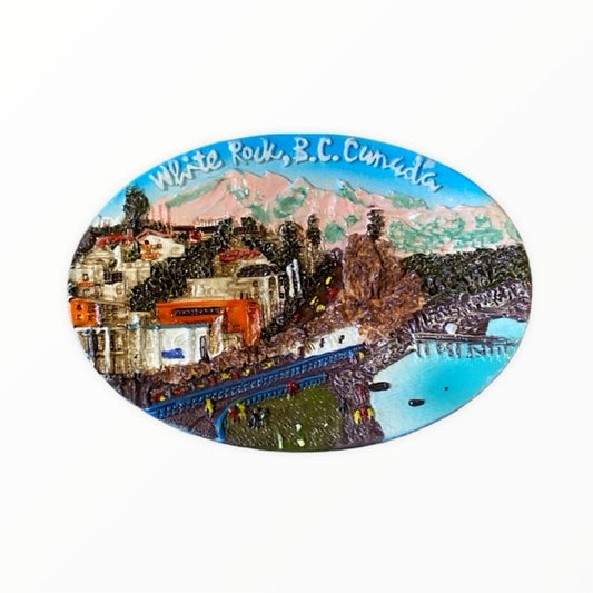 MAGNET WHITE ROCK OVAL 3 IN