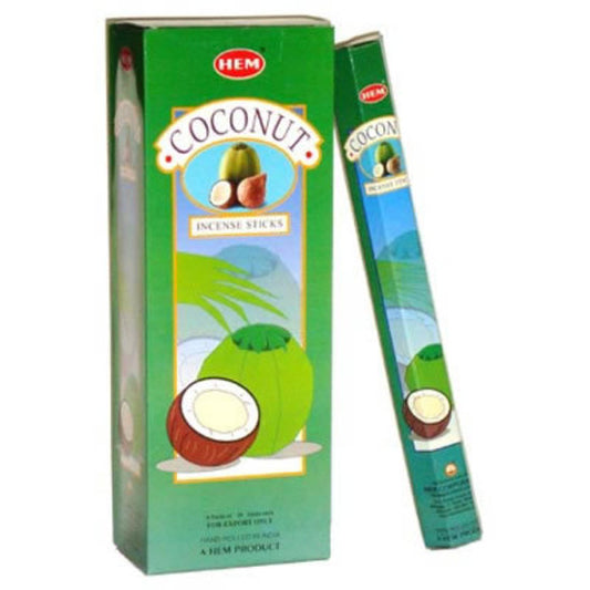 Hem Coconut 20 bâtons d'encens par boîte intérieure (6/boîte) NEW421