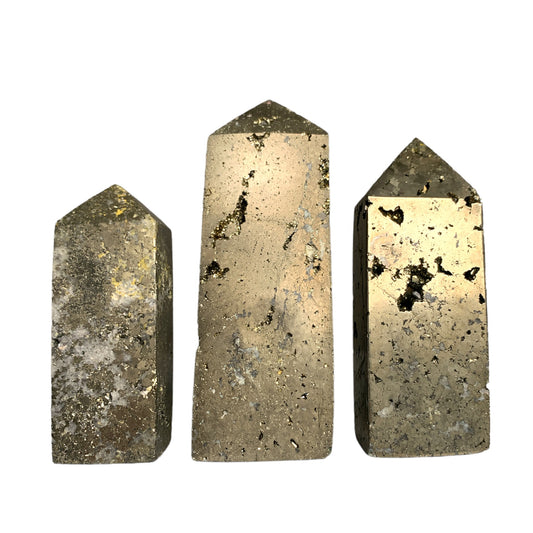 Pyrite - 3 to 5 inches - Price per gram - China - NEW722 - Polished Towers Points