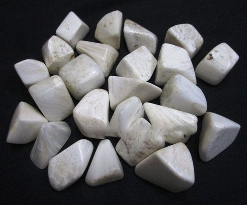 Scolecite Tumbled Stones 20 to 25mm - 500 Grams (1.1 LB.) - India