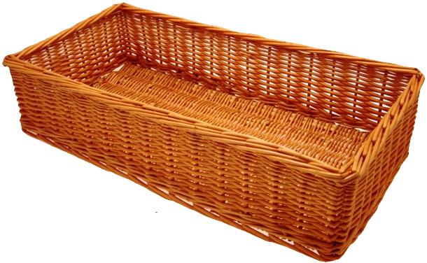 RECT WILLOW TRAY - 23.5 x 12 x 6 deep - HONEY