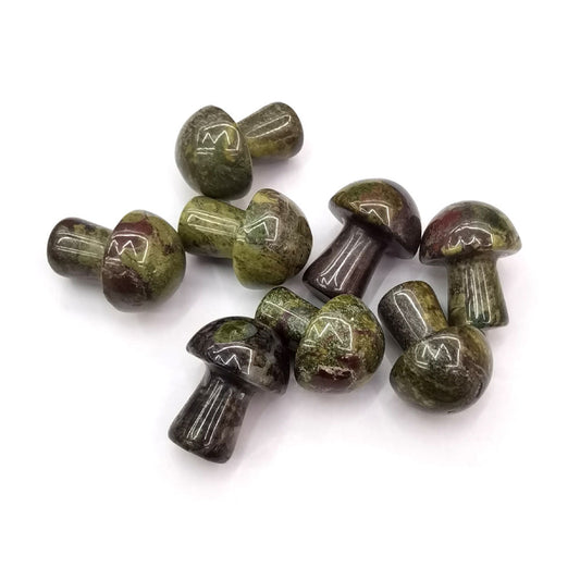 Blood Stone - Mini Mushrooms - 16 x 22 mm - Price Each - China - NEW1122