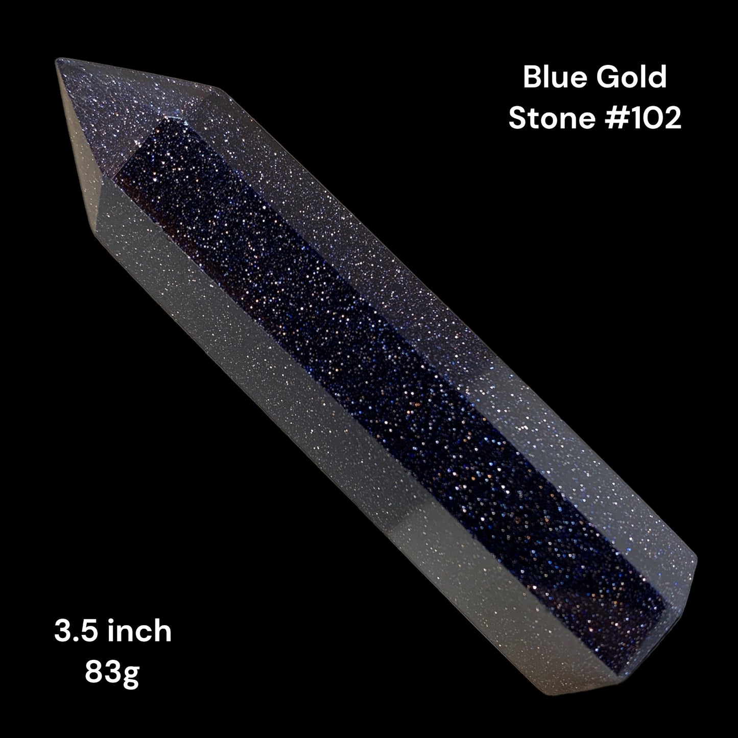 Blue Goldstone - 3.5 inch - 83g - Polished Points