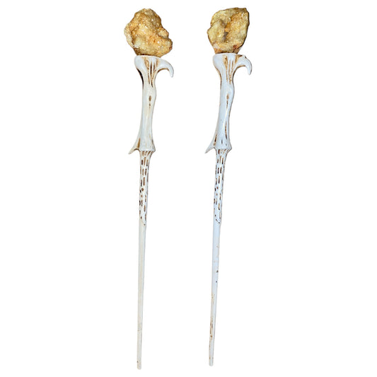 Citrine Crystal Wand Synthetic Bone - 15 inch - China - NEW323