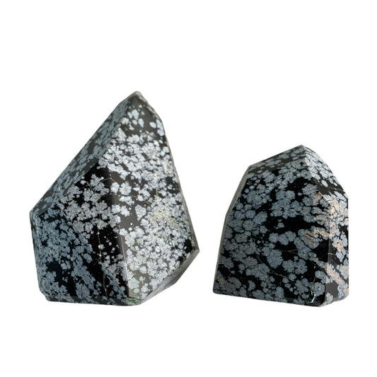 Snowflake Obsidian Chunky Points - 40-60mm (12-15pcs per kg) - Price per gram - NEW422 - Polished Points