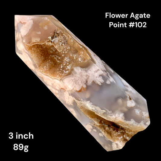 Sakura Flower Agate - 3 inch - 89g - Polished Points