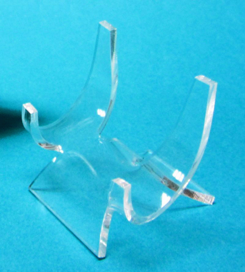 Easel DISPLAY STAND - 2 x 2 inch - CLEAR PLEXI GLASS