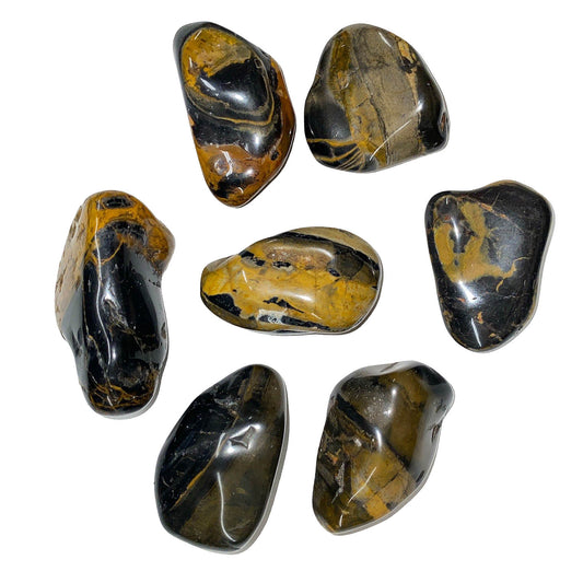 Tigers Eye Quality 2B Tumbled Stones - Large 40 - 60 mm - 1 lb - Brazil - NEW122 - believed to induce strength and willpower