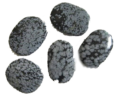 Snowflake Obsidian - Earth Stones - 33x42mm Long 15g - India