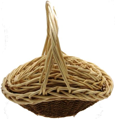 S/3  WILLOW FIRESIDE OVAL BASKETS W/STRAW ROPE