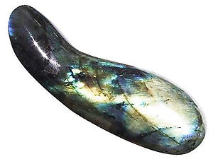 MIDNIGHT LABRADORITE - Whale Massage Tool Handheld - 3.5 inch 90 grams - NEW521