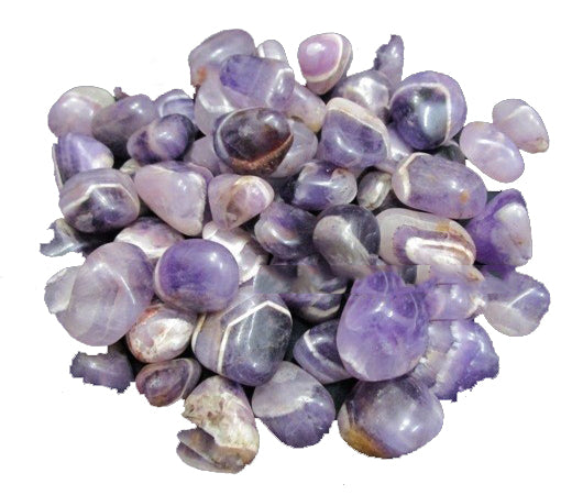 Dog Tooth Amethyst Tumbled Stones - Small 20 - 22 mm - 500 Gram (1.1 lb.) - India - NEW921