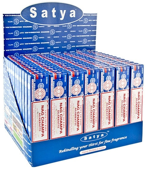 Satya NAG CHAMPA 15 grammes PRÉSENTOIR (84 paquets)