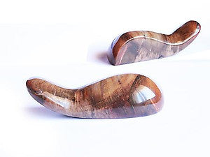 PETRIFIED WOOD - Whale Massage Tool Handheld - 3.5 inch 90 grams - NEW521