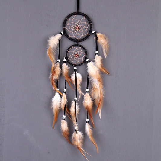 Fashion Dream Catcher Feather Nylon Cord Tassel -BLACK - 500 to 550mm